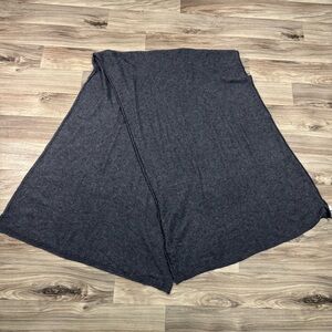 Nordstrom 100% Cashmere Dark Gray Knit Wrap Scarf